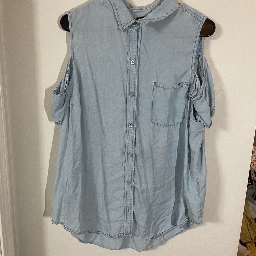 Torrid Cold Shoulder Jean Top